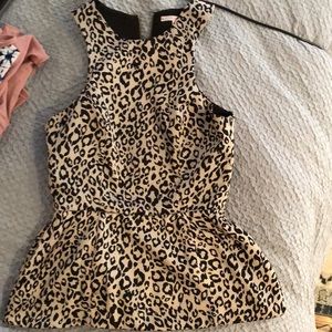 NAVEN cheetah print peplum top size 4